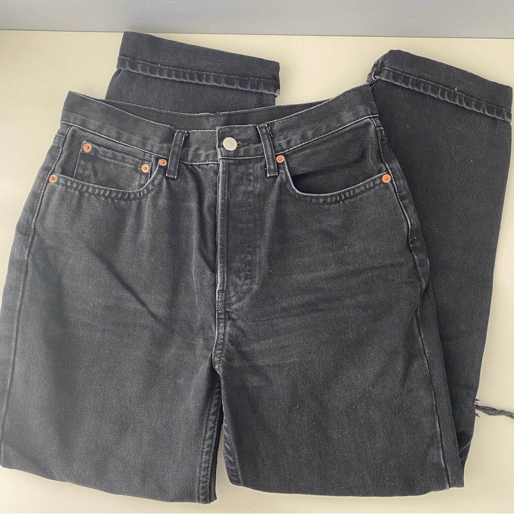 Black Boyfriend Style Ripped Jeans